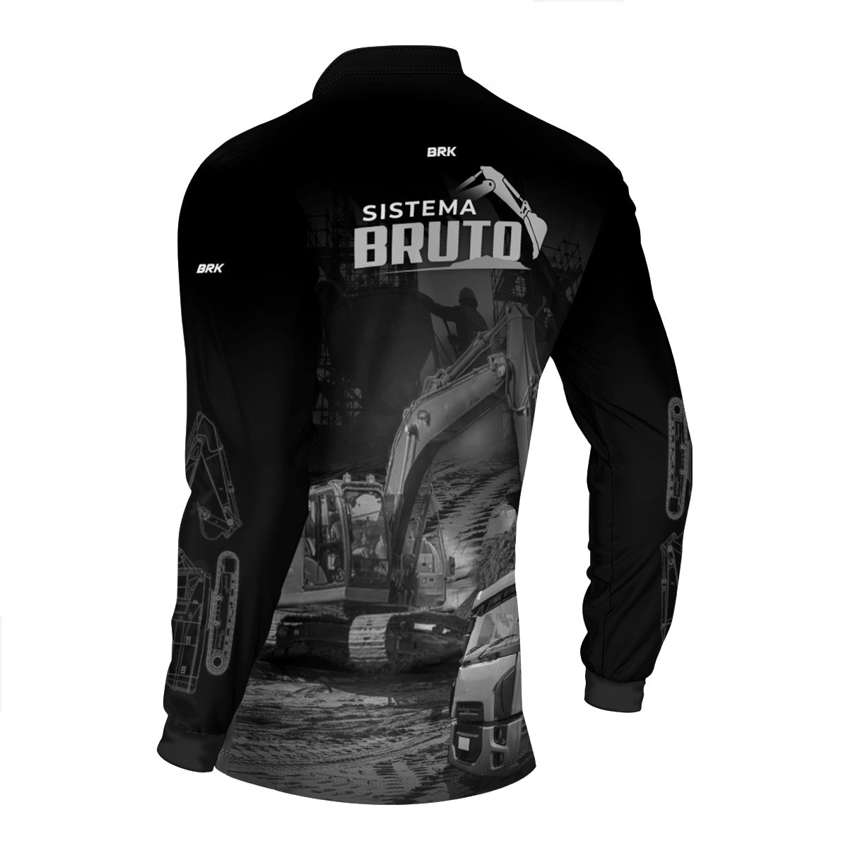 Camisa Máquina Pesada Brk Sistema Bruto Caminhão Caçamba com UV50+ - Brk Agro