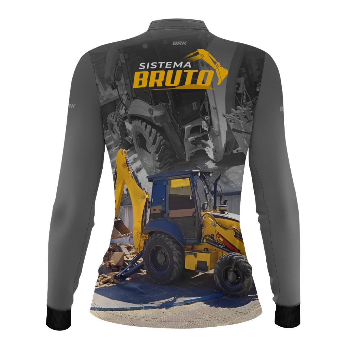 Camisa Máquina Pesada Feminina Brk Sistema Bruto Retroescavadeira com UV50+ - Brk Agro