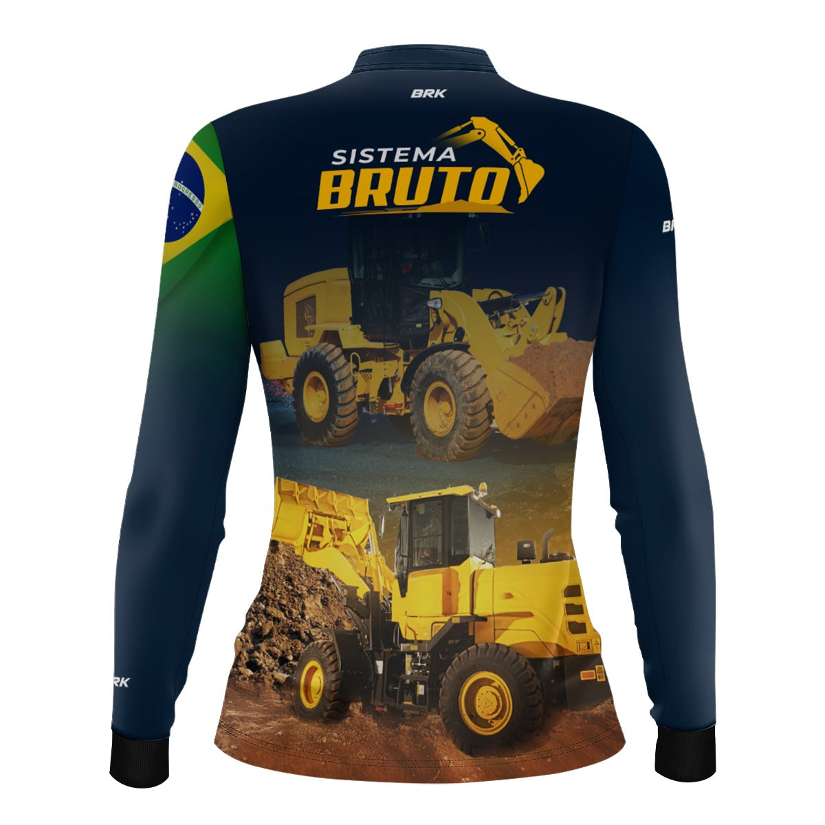 Camisa Máquina Pesada Feminina Brk Sistema Bruto Pá Carregadeira com UV50+ - Brk Agro