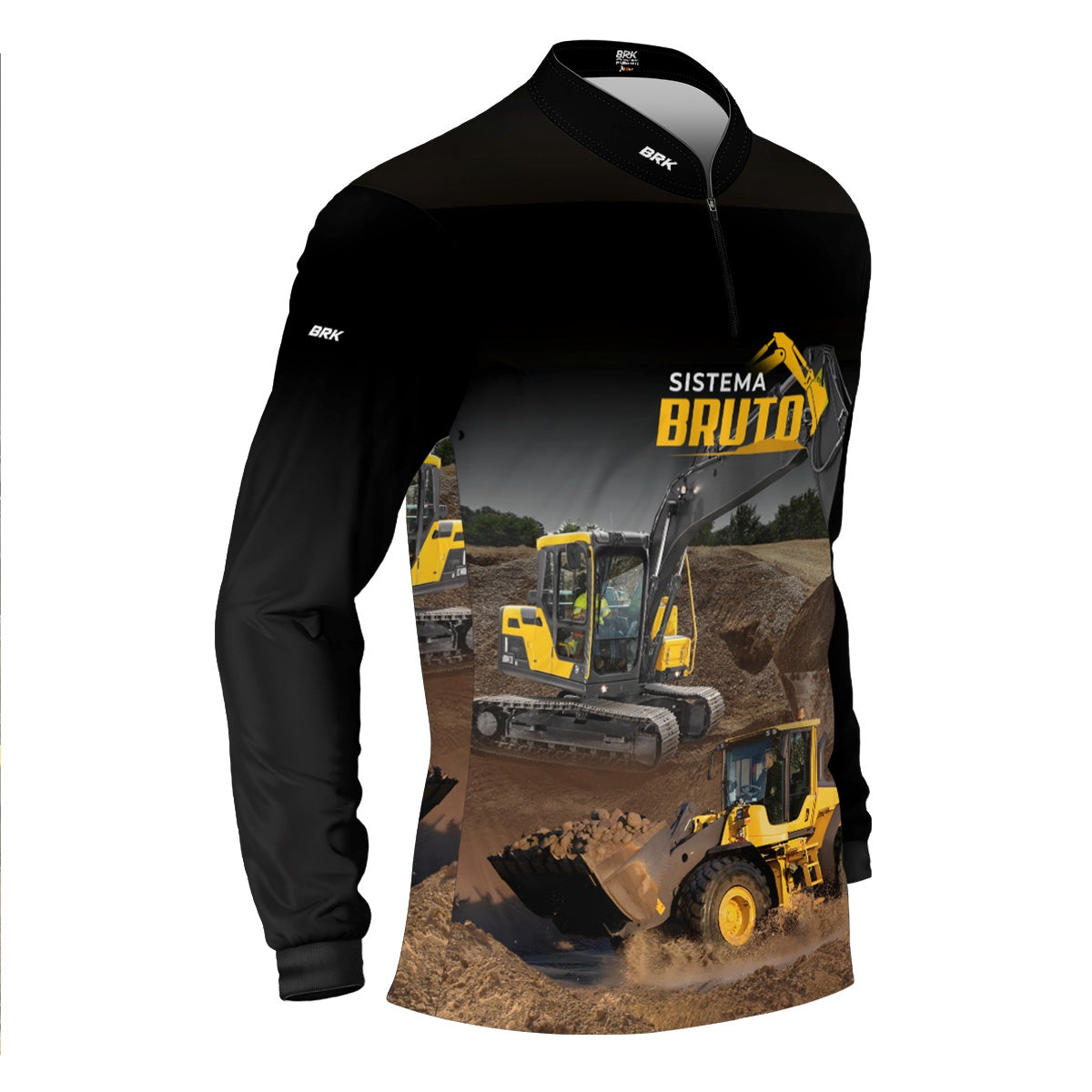 Camisa Máquina Pesada Brk Sistema Bruto Escavadeira com UV50+ - Brk Agro