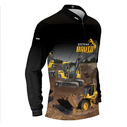 Camisa Máquina Pesada Brk Sistema Bruto Escavadeira com UV50+ - Brk Agro