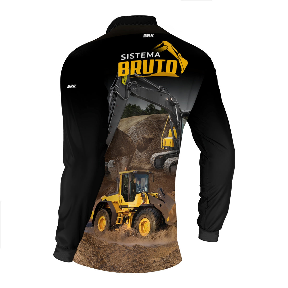 Camisa Máquina Pesada Brk Sistema Bruto Escavadeira com UV50+ - Brk Agro