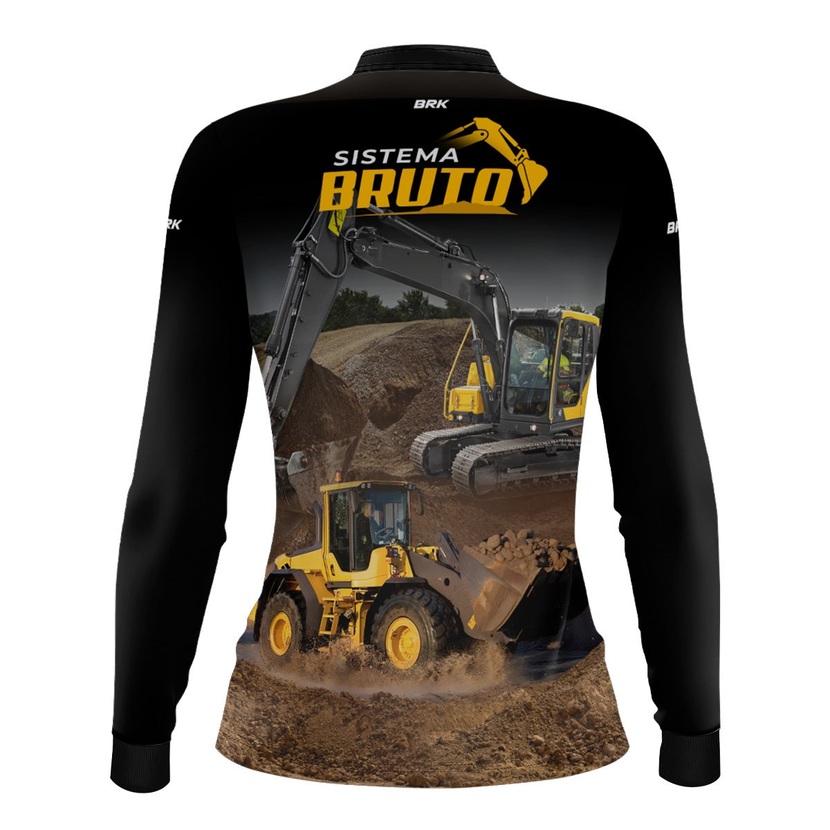 Camisa Máquina Pesada Feminina Brk Sistema Bruto Escavadeira com UV50+ - Brk Agro