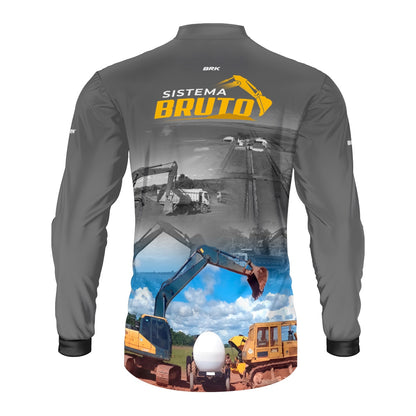 Camisa Máquina Pesada Brk Sistema Bruto Escavadeira com UV50+ - Brk Agro