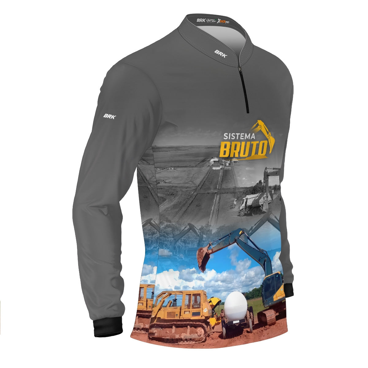 Camisa Máquina Pesada Brk Sistema Bruto Escavadeira com UV50+ - Brk Agro