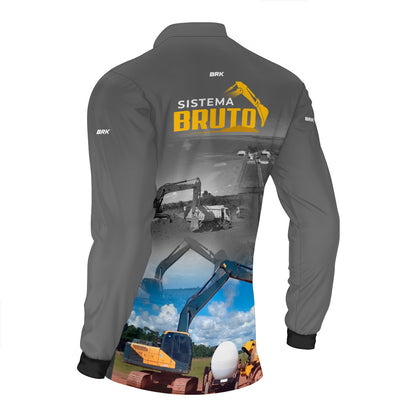 Camisa Máquina Pesada Brk Sistema Bruto Escavadeira com UV50+ - Brk Agro