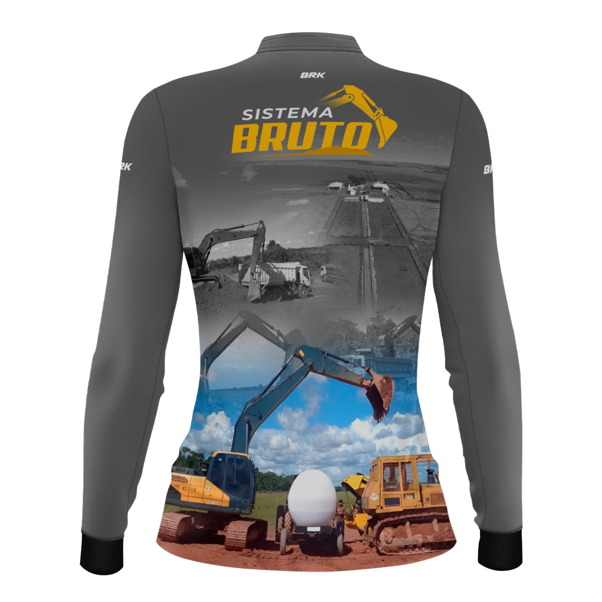 Camisa Máquina Pesada Feminina Brk Sistema Bruto Escavadeira com UV50+ - Brk Agro