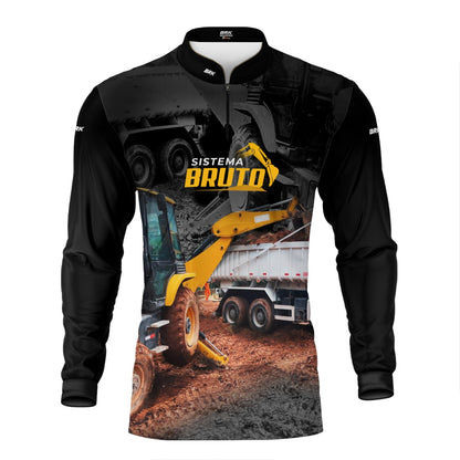 Camisa Máquina Pesada Brk Sistema Bruto Retroescavadeira com UV50+ - Brk Agro