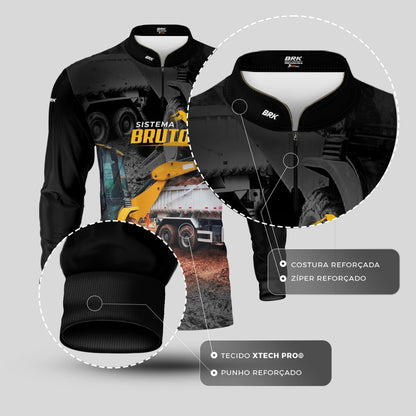 Camisa Máquina Pesada Brk Sistema Bruto Retroescavadeira com UV50+ - Brk Agro