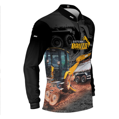 Camisa Máquina Pesada Brk Sistema Bruto Retroescavadeira com UV50+ - Brk Agro