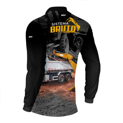 Camisa Máquina Pesada Brk Sistema Bruto Retroescavadeira com UV50+ - Brk Agro