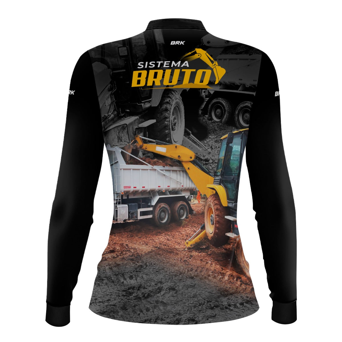 Camisa Máquina Pesada Feminina Brk Sistema Bruto Retroescavadeira com UV50+ - Brk Agro
