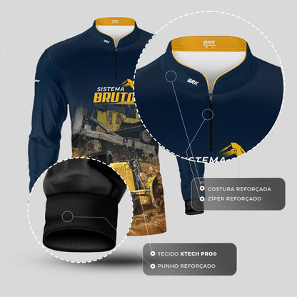 Camisa Máquina Pesada Brk Sistema Bruto Trator de Esteira com UV50+ - Brk Agro