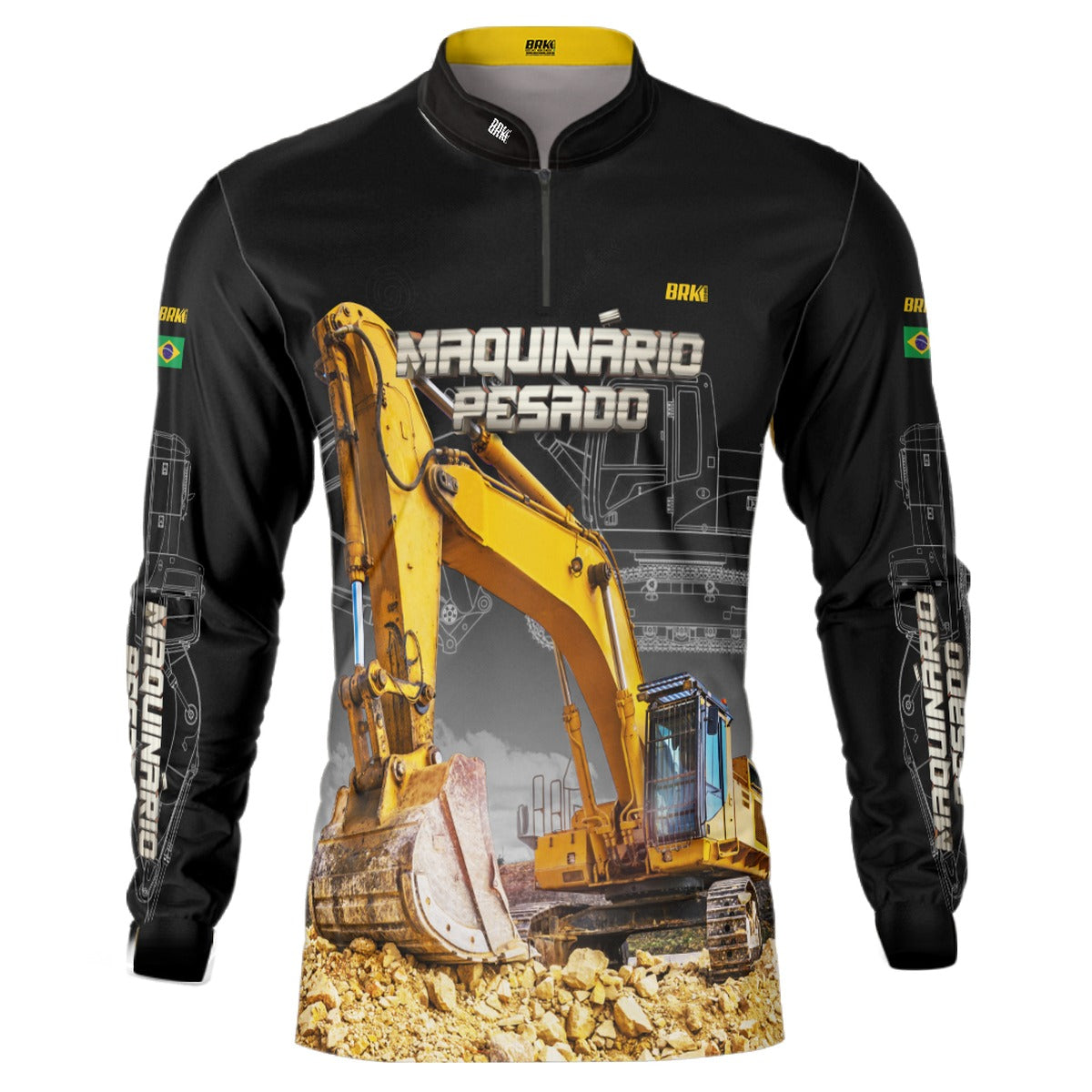 Camisa Agro Brk Escavadeira com Proteção Solar UV50+ - Brk Agro