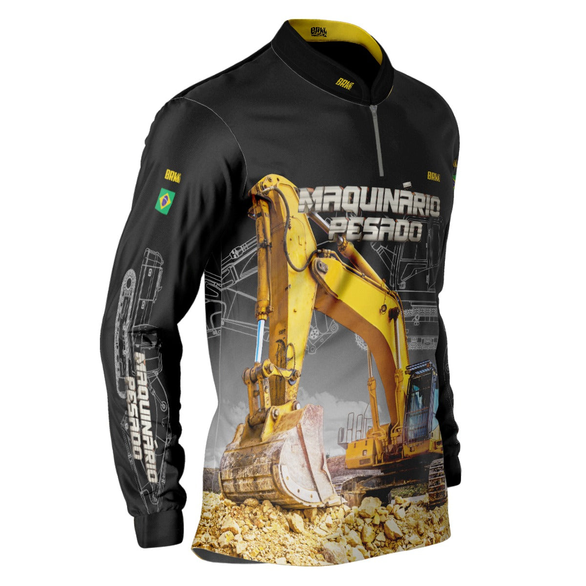 Camisa Agro Brk Escavadeira com Proteção Solar UV50+ - Brk Agro