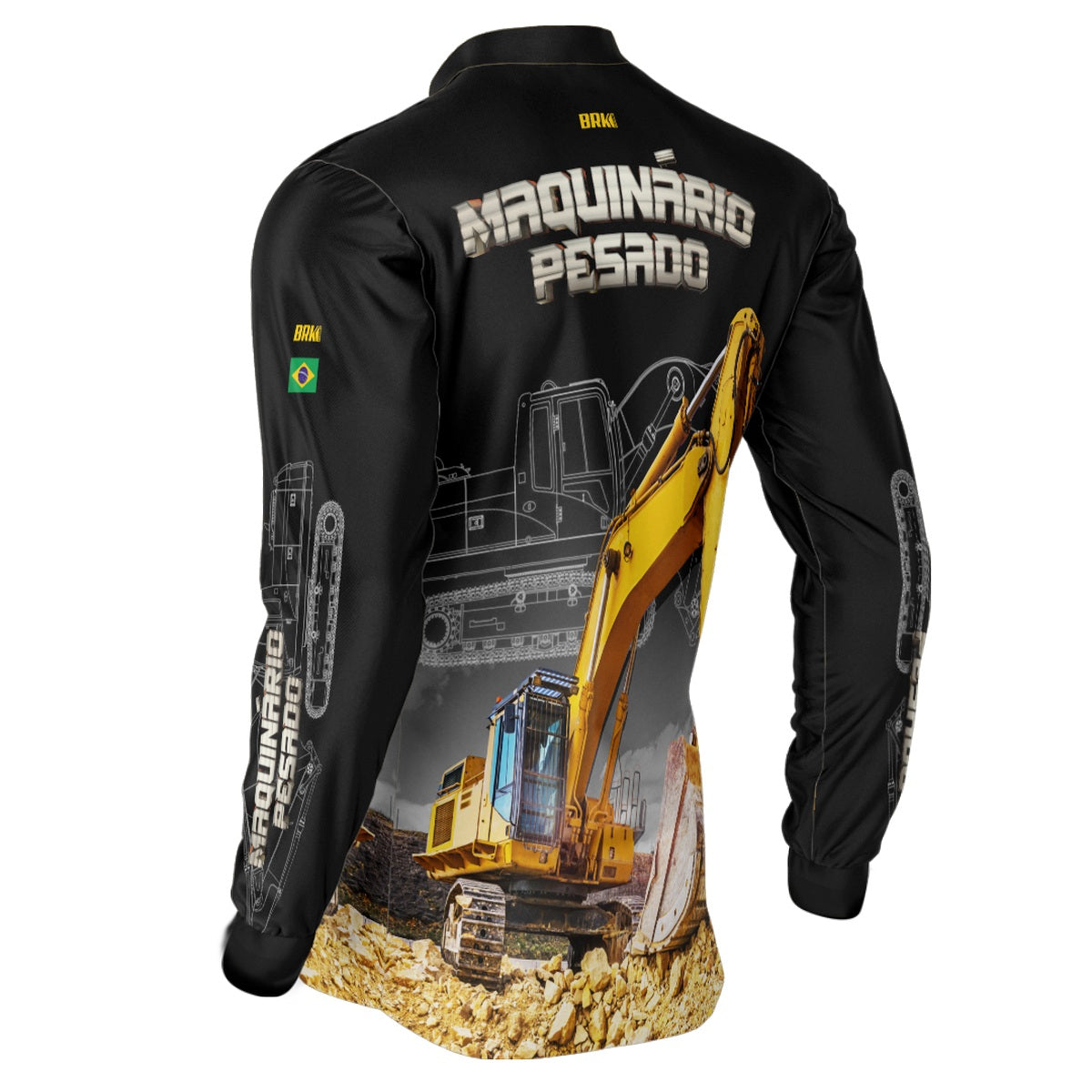 Camisa Agro Brk Escavadeira com Proteção Solar UV50+ - Brk Agro