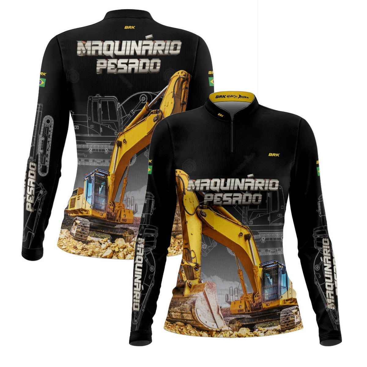 Camisa Agro Feminina Brk Escavadeira com Proteção Solar UV50+ - Brk Agro