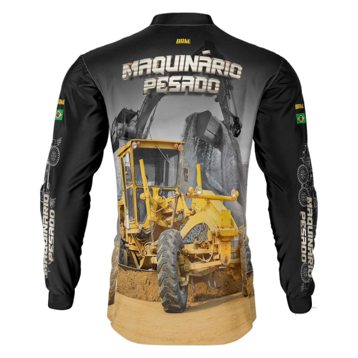 Camisa Agro Brk Motoniveladora com Proteção Solar UV50+ - Brk Agro