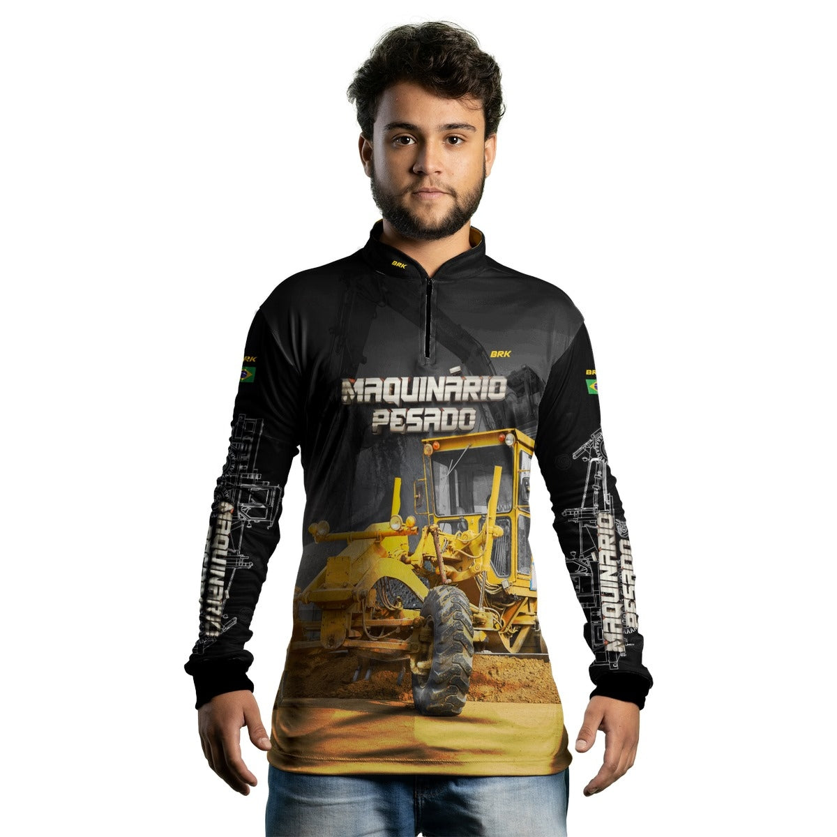 Camisa Agro Brk Motoniveladora com Proteção Solar UV50+ - Brk Agro