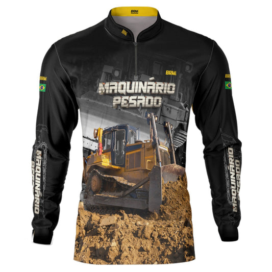 Camisa Agro Brk Bulldozer Trator de Esteira com Proteção Solar UV50+ - Brk Agro