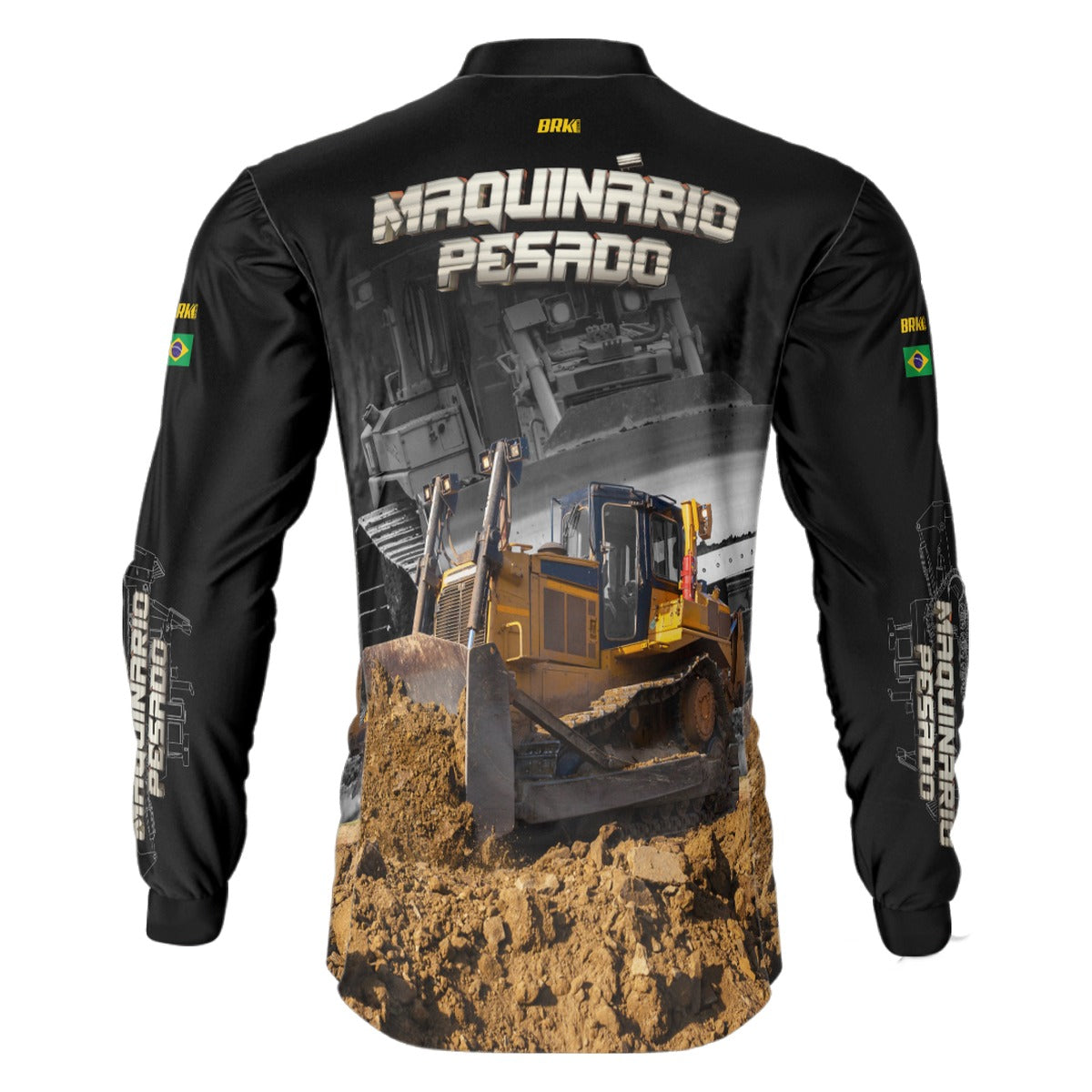 Camisa Agro Brk Bulldozer Trator de Esteira com Proteção Solar UV50+ - Brk Agro