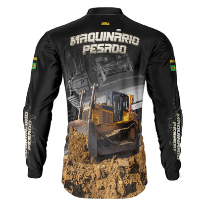 Camisa Agro Brk Bulldozer Trator de Esteira com Proteção Solar UV50+ - Brk Agro