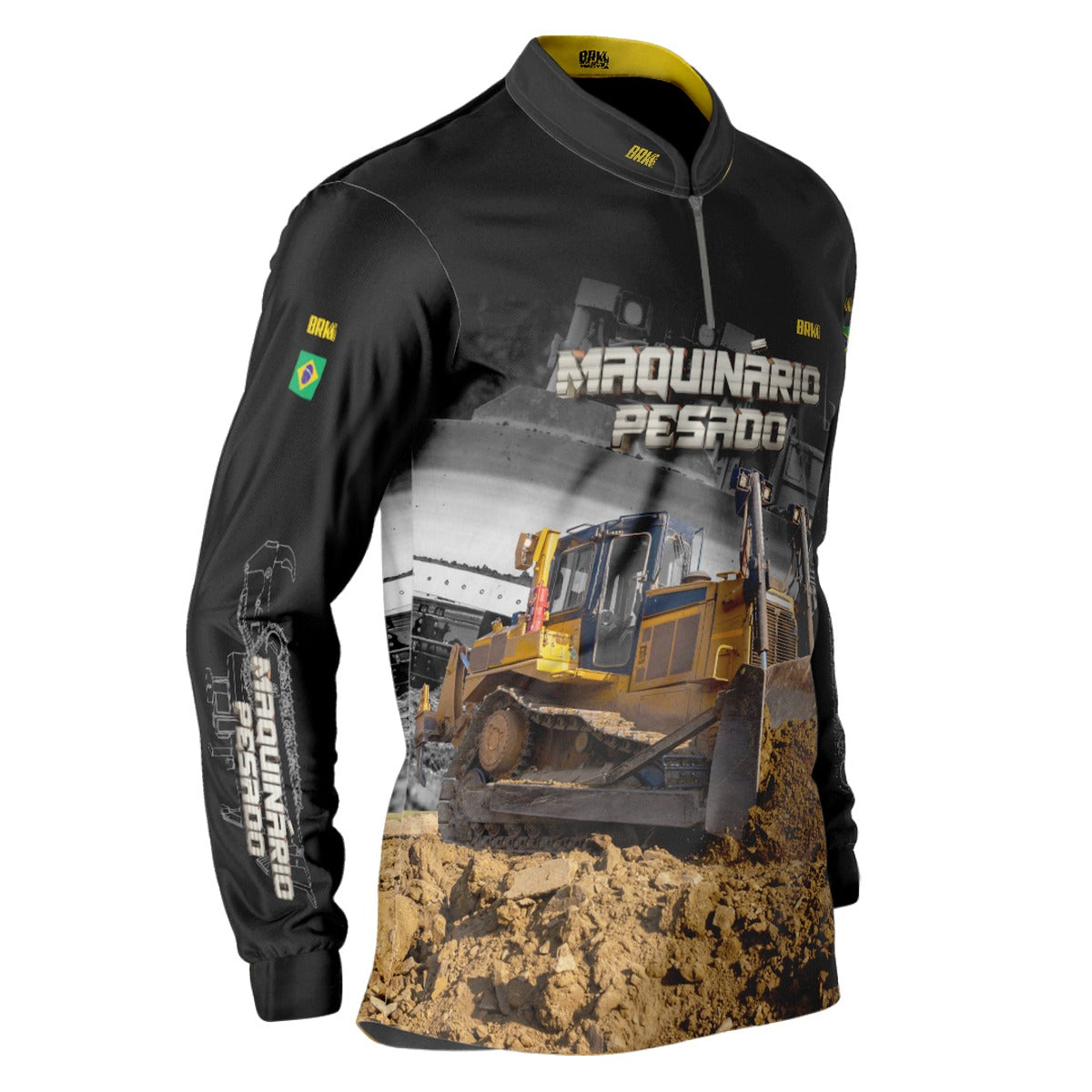 Camisa Agro Brk Bulldozer Trator de Esteira com Proteção Solar UV50+ - Brk Agro