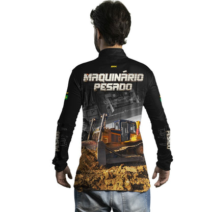Camisa Agro Brk Bulldozer Trator de Esteira com Proteção Solar UV50+ - Brk Agro