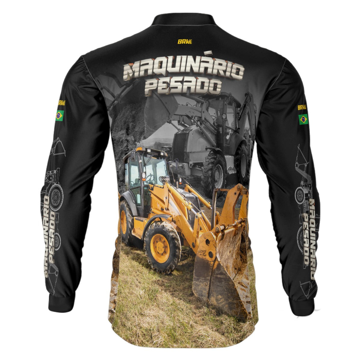 Camisa Agro Brk Retroescavadeira com Proteção Solar UV50+ - Brk Agro