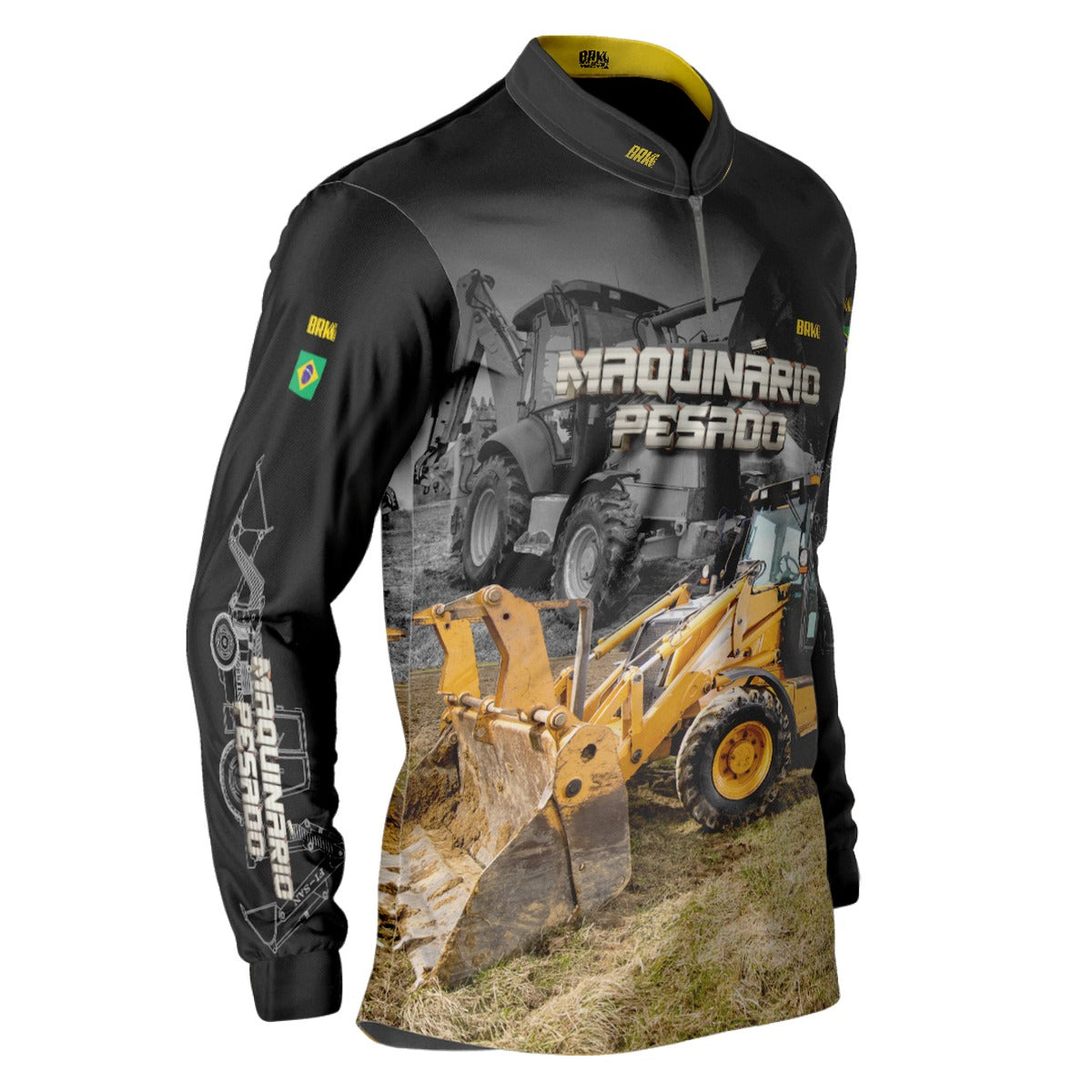 Camisa Agro Brk Retroescavadeira com Proteção Solar UV50+ - Brk Agro