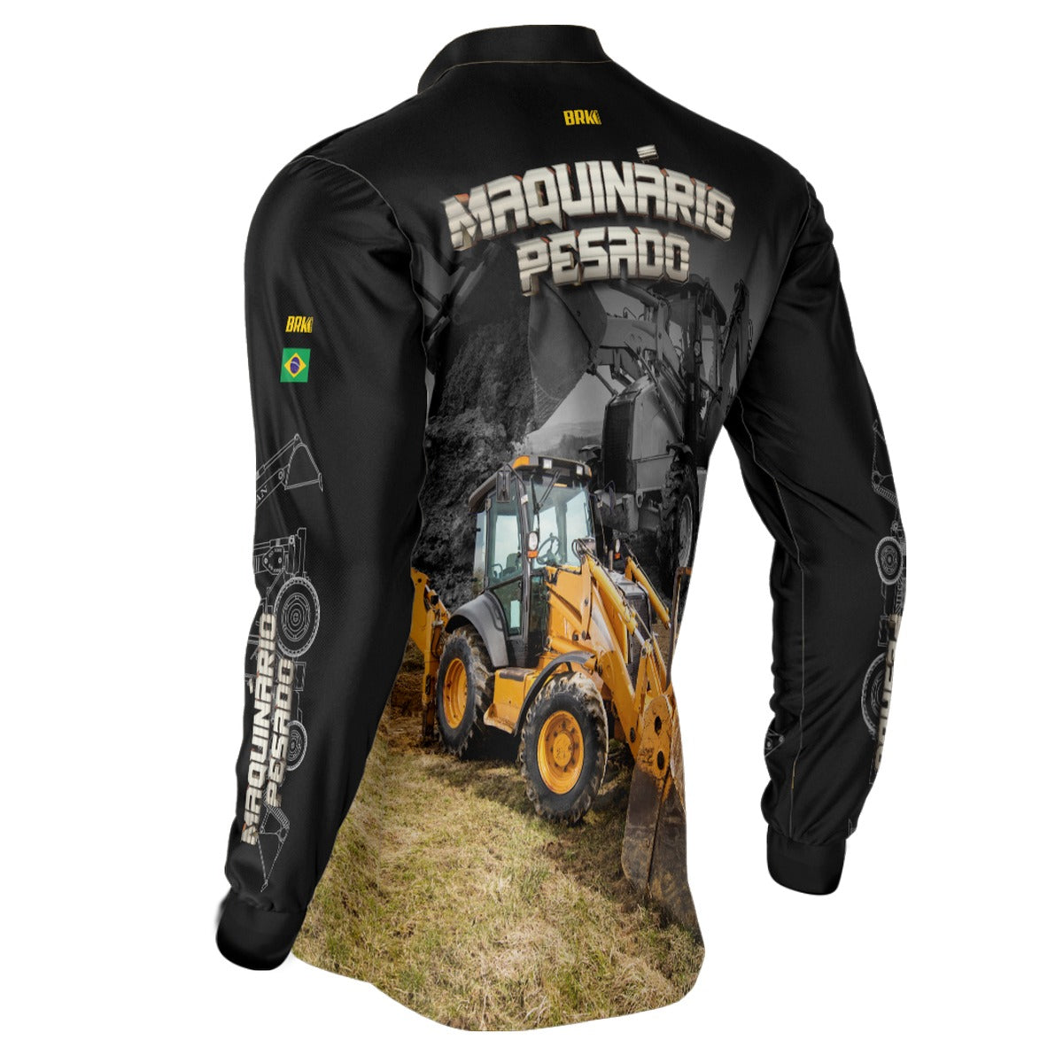 Camisa Agro Brk Retroescavadeira com Proteção Solar UV50+ - Brk Agro