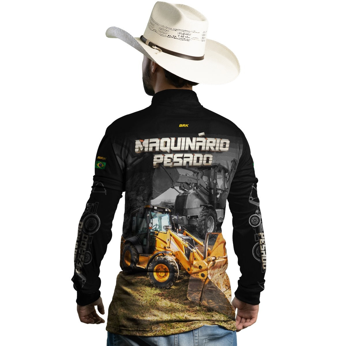 Camisa Agro Brk Retroescavadeira com Proteção Solar UV50+ - Brk Agro