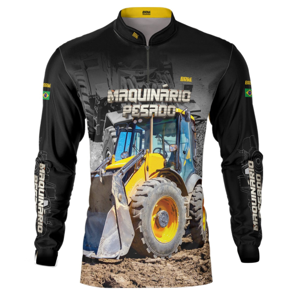 Camisa Agro Brk Pá Carregadeira com Proteção Solar UV50+ - Brk Agro