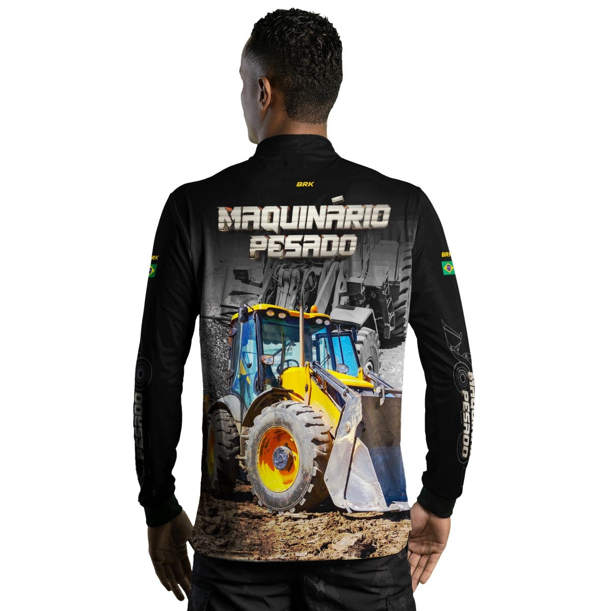 Camisa Agro Brk Pá Carregadeira com Proteção Solar UV50+ - Brk Agro