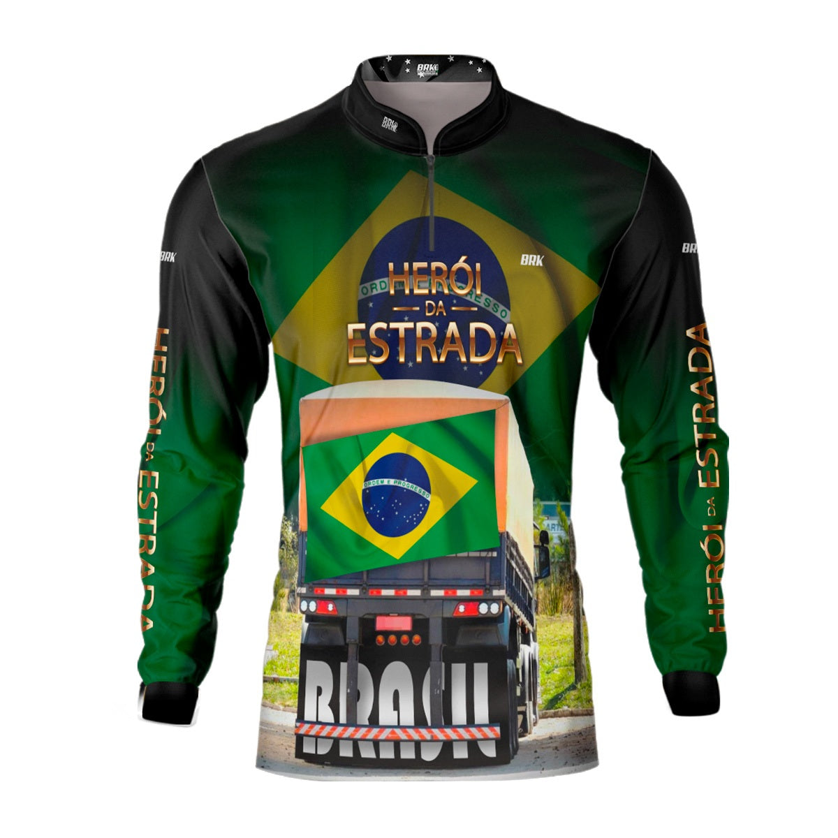 Camisa Agro Brk Heróis da Estrada Brasil com Proteção Solar UV50+ - Brk Agro