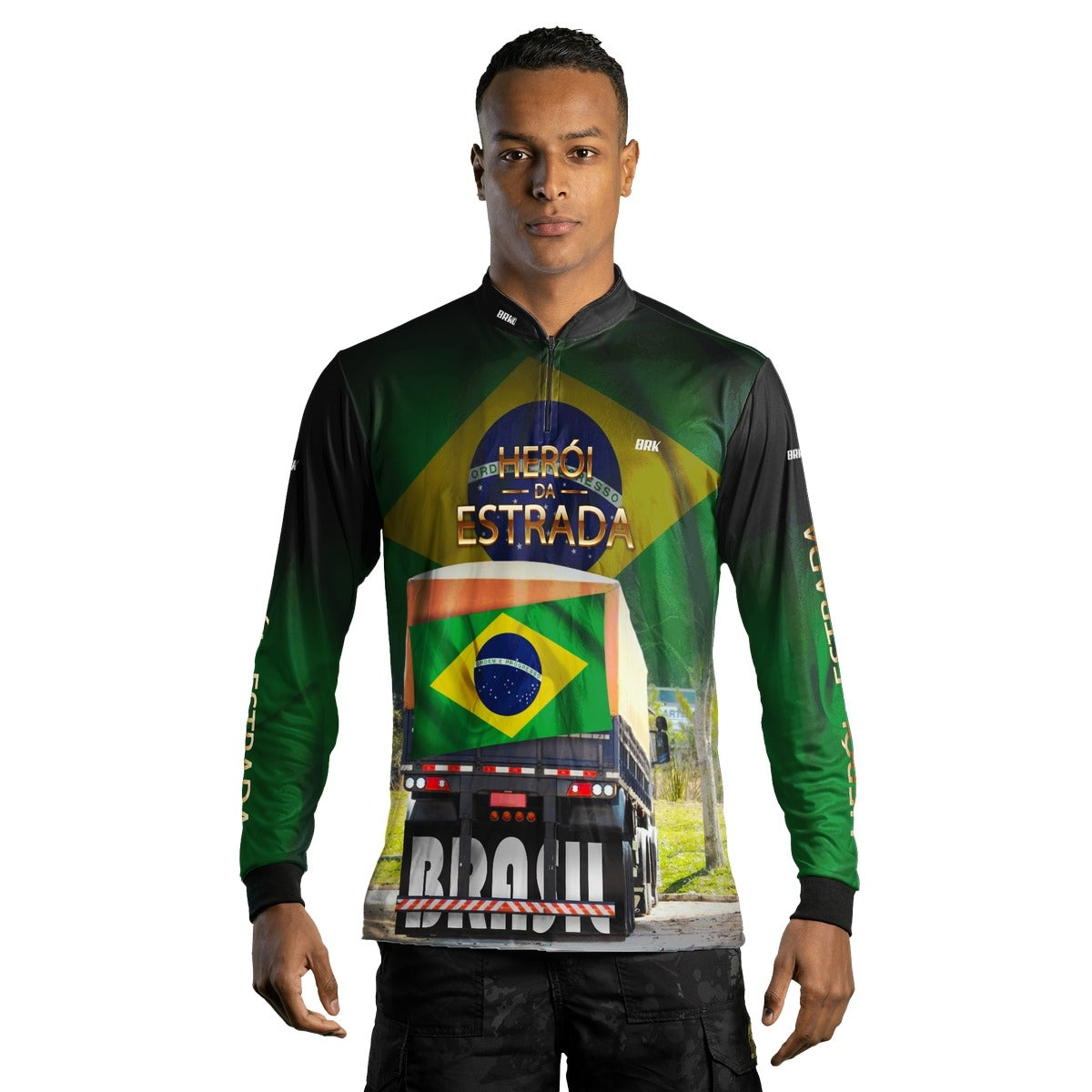 Camisa Agro Brk Heróis da Estrada Brasil com Proteção Solar UV50+ - Brk Agro