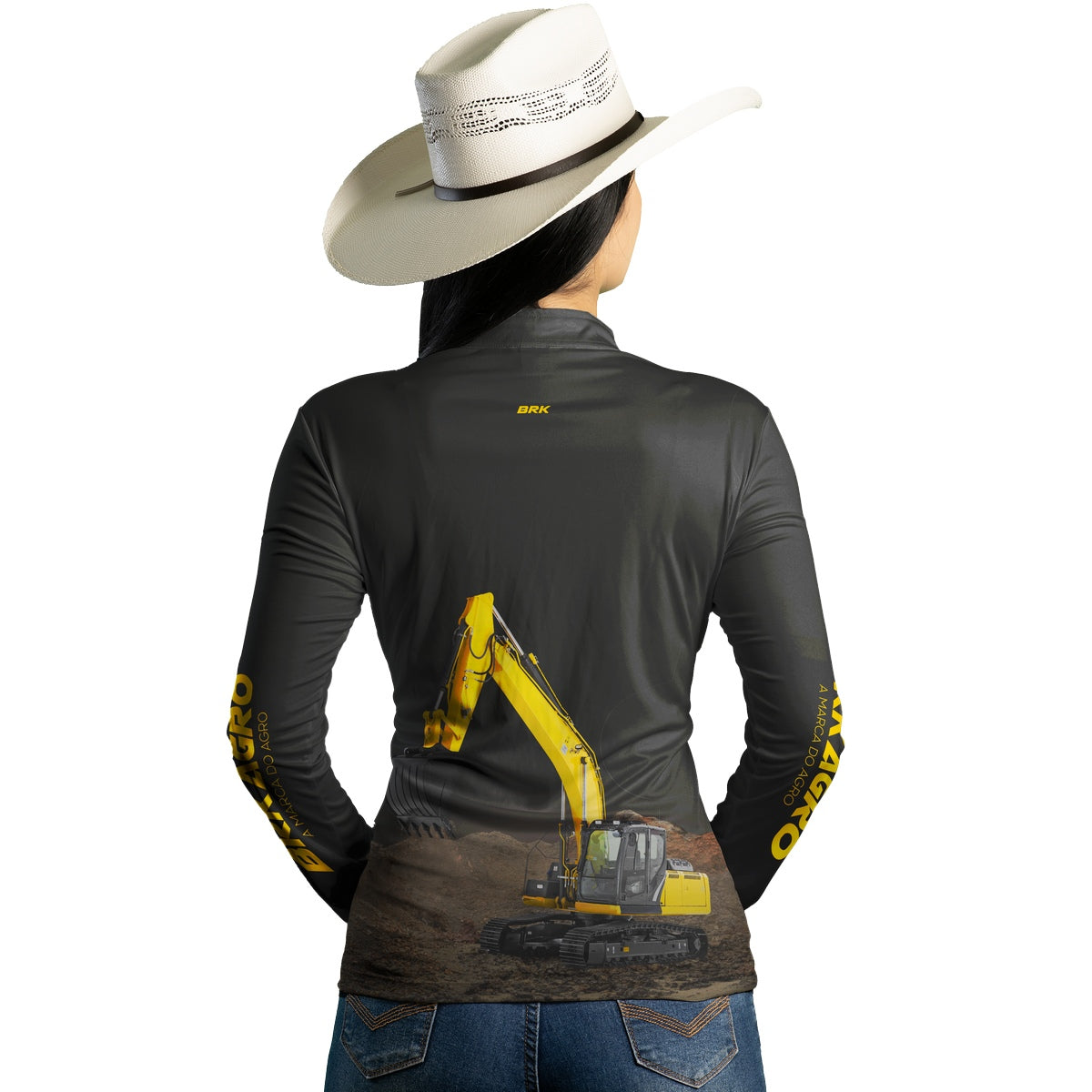 Camisa Agro Feminina Brk Escavadeira com Proteção Solar UV50+ - Brk Agro