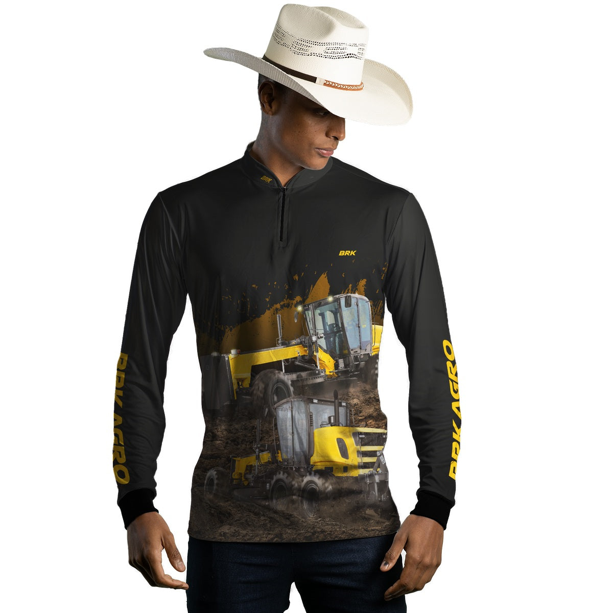 Camisa Agro Brk Motoniveladora com Proteção Solar UV50+ - Brk Agro
