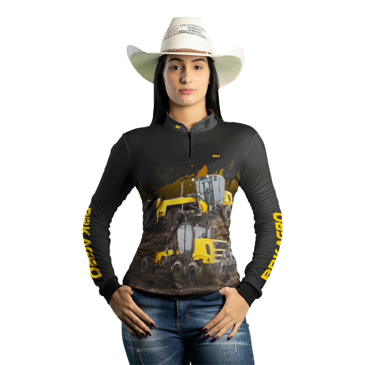 Camisa Agro Feminina Brk Motoniveladora com Proteção Solar UV50+ - Brk Agro