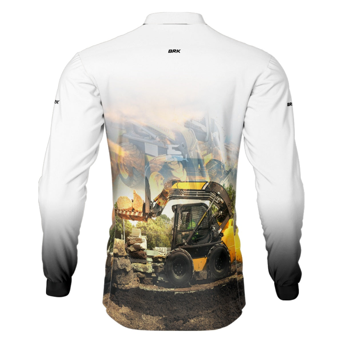 Camisa Agro Brk Branca Minicarregadeira  com Proteção Solar UV50+ - Brk Agro