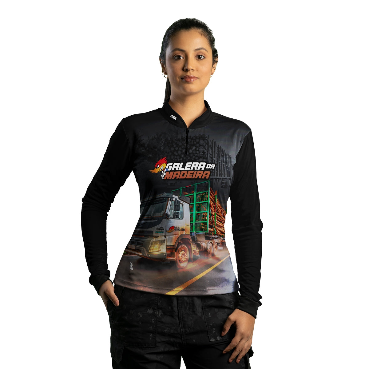 Camisa Agro Feminina Brk Galera da Madeira com Proteção Solar UV50+ - Brk Agro