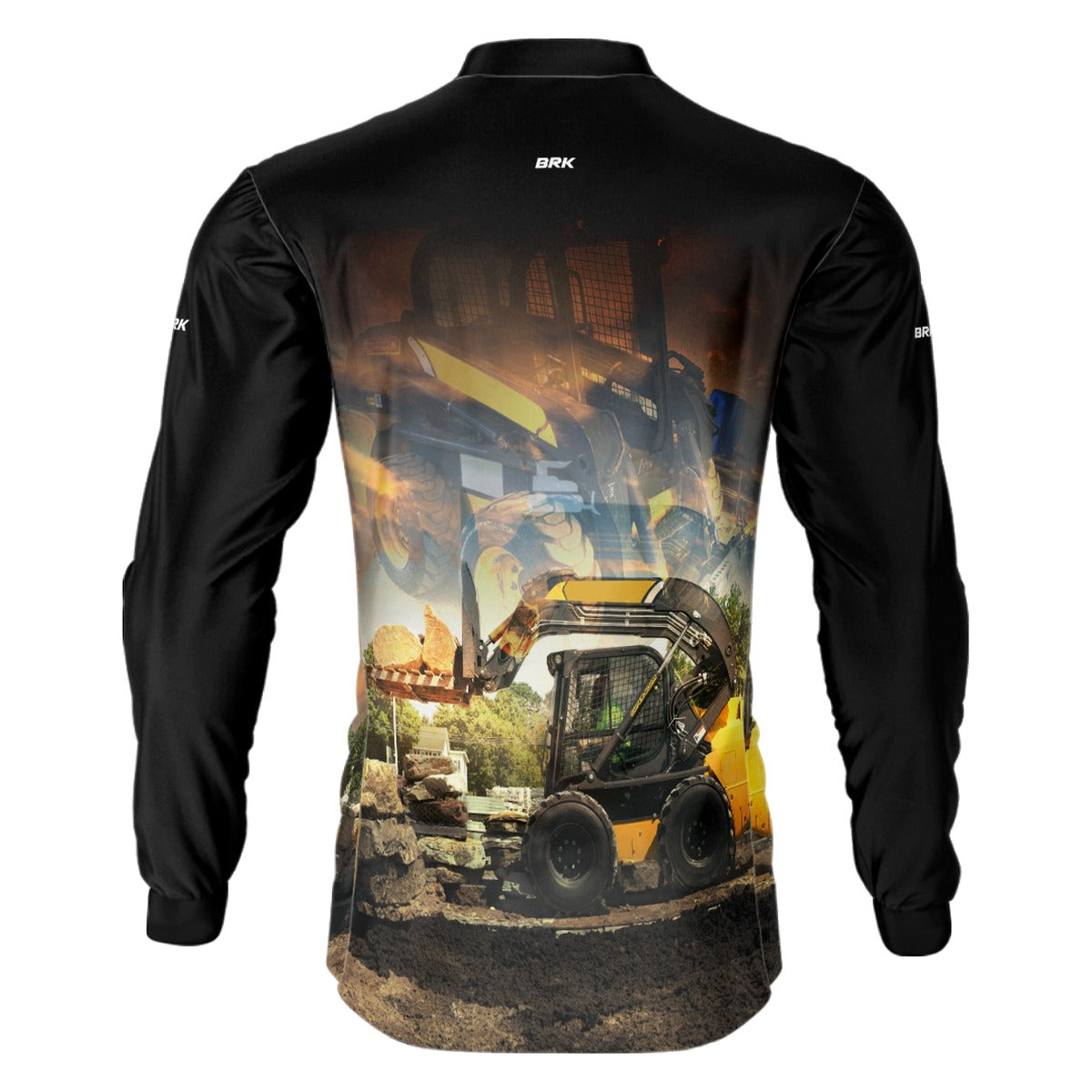 Camisa Agro Brk Preta Minicarregadeira  com Proteção Solar UV50+ - Brk Agro