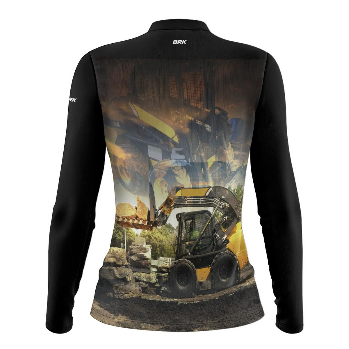 Camisa Agro Feminina Brk Preta Minicarregadeira  com Proteção Solar UV50+ - Brk Agro