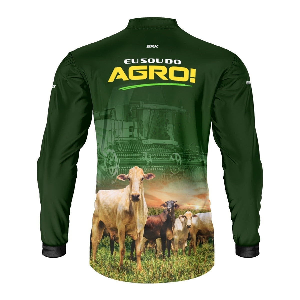 Camisa Agro Brk Eu Sou do Agro Pecuária Verde com Proteção UV50 - Envio Imediato - Brk Agro