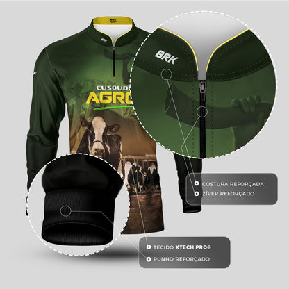 Camisa Agro Brk Eu Sou do Agro Nelore com Proteção UV50 - Envio Imediato - Brk Agro
