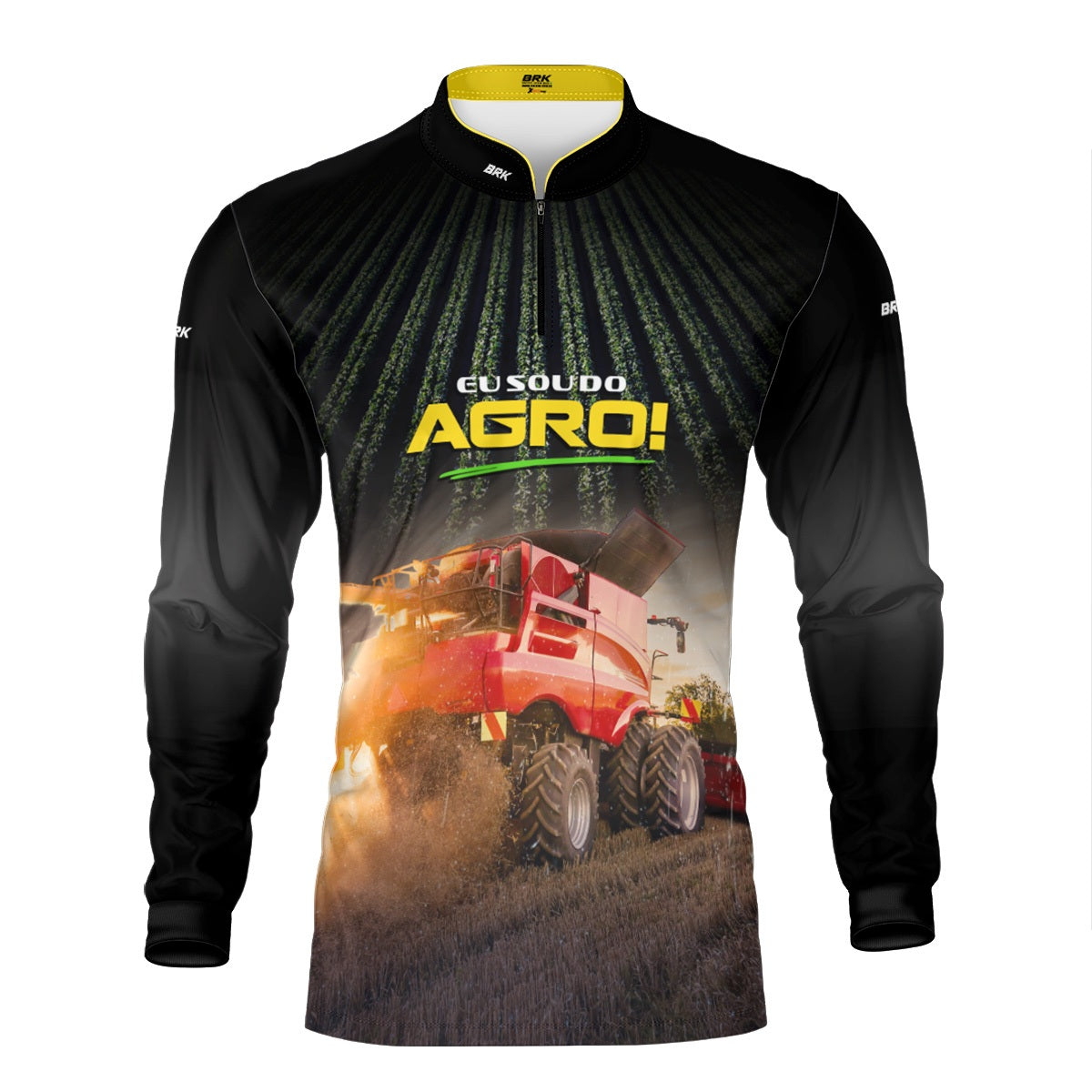Camisa Agro Brk Eu Sou do Agro Colheitadeira de Grãos com Proteção UV50 - Envio Imediato - Brk Agro