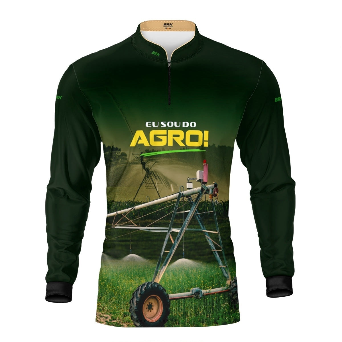 Camisa Agro Brk Eu Sou do Agro Irrigação Verde com Proteção UV50 - Envio Imediato - Brk Agro