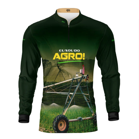 Camisa Agro Brk Eu Sou do Agro Irrigação Verde com Proteção UV50 - Envio Imediato - Brk Agro