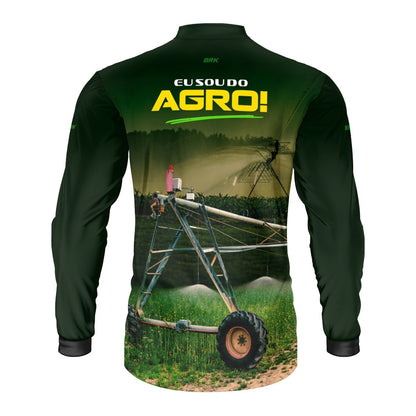 Camisa Agro Brk Eu Sou do Agro Irrigação Verde com Proteção UV50 - Envio Imediato - Brk Agro