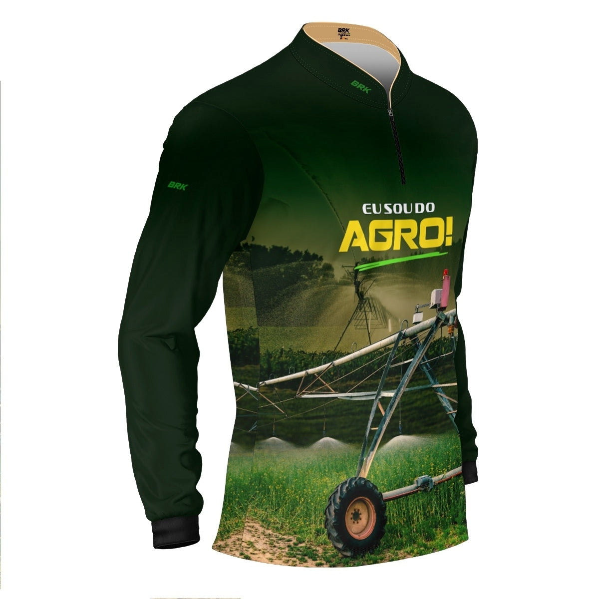 Camisa Agro Brk Eu Sou do Agro Irrigação Verde com Proteção UV50 - Envio Imediato - Brk Agro